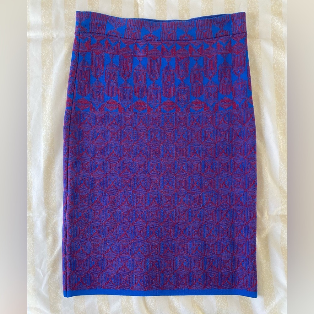 BCBG Geometric print bandage skirt, size xs